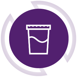 Urine collection cup icon, Urine test, ATLANTIS Study, moderate to severe atopic dermatitis.