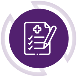 Checklist with pen icon, Questionnaires, ATLANTIS Study, moderate to severe atopic dermatitis.